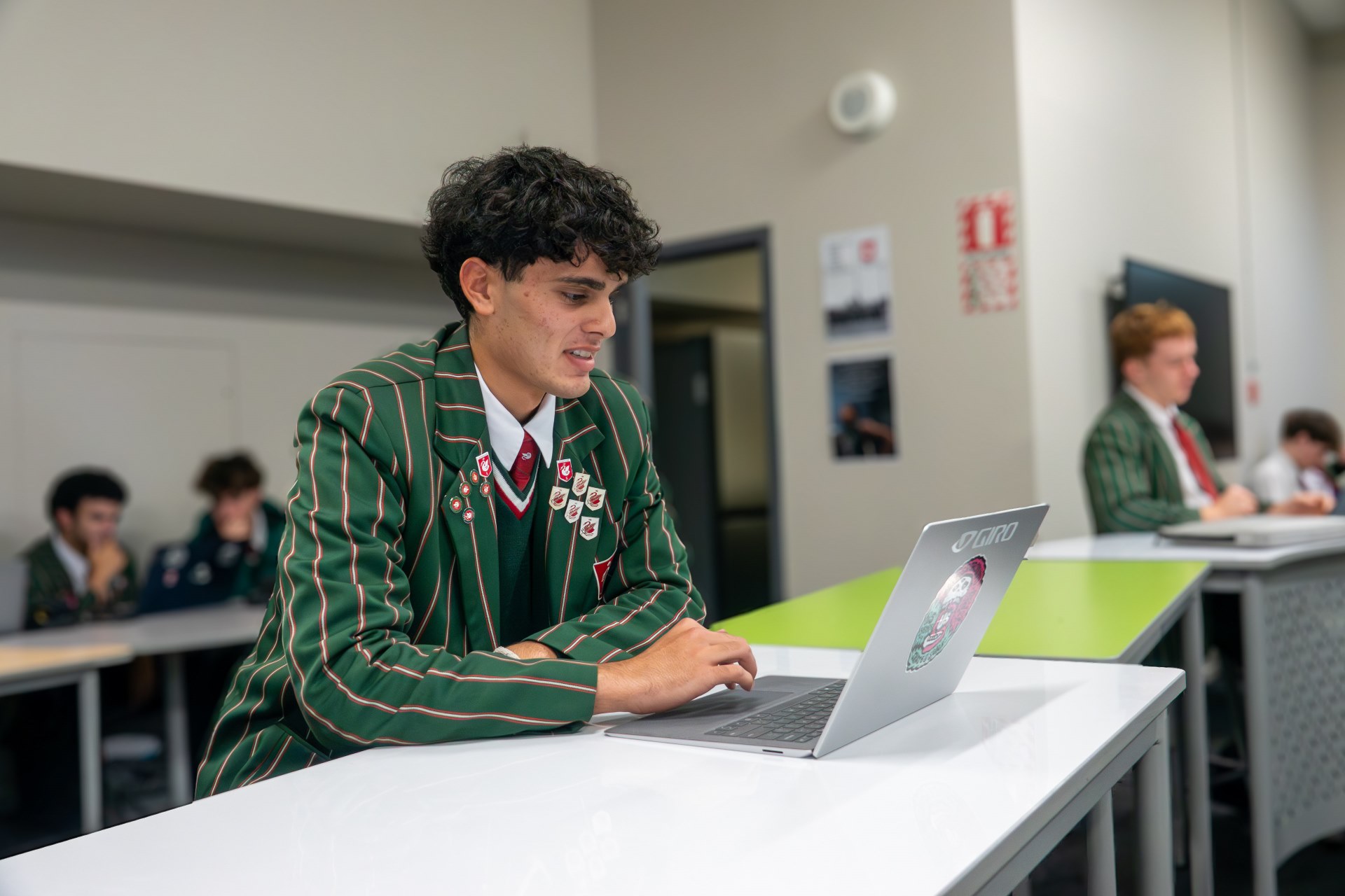 Student using WriteWise for essay feedback